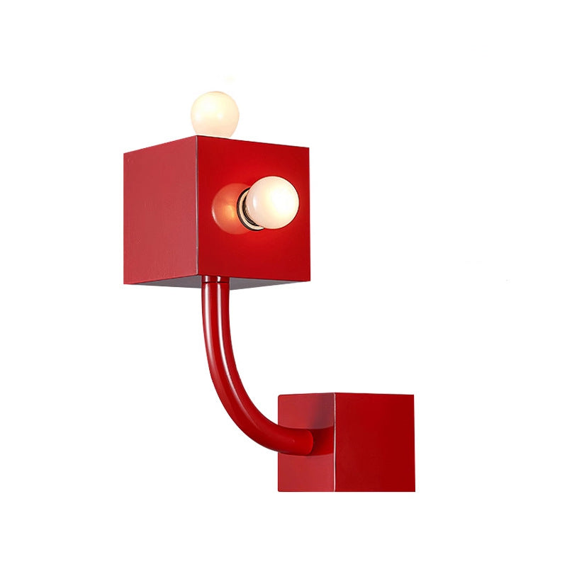 Scandinavian Iron Square 3-Light Wall Sconce Lamp