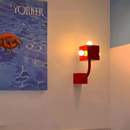 Scandinavian Iron Square 3-Light Wall Sconce Lamp