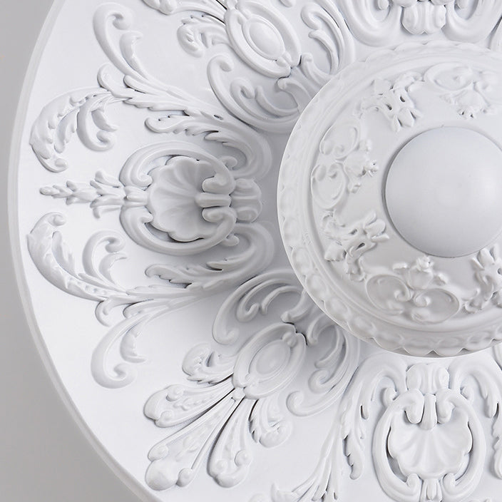 Stainless Steel Resin Carved Disc LED Wall Sconce Lamp