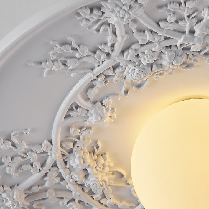 Stainless Steel Resin Carved Disc LED Wall Sconce Lamp