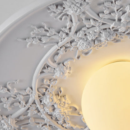 Stainless Steel Resin Carved Disc LED Wall Sconce Lamp
