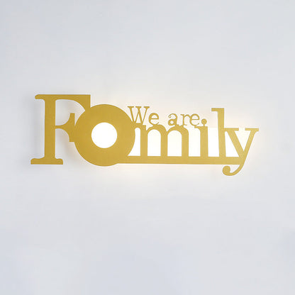 Letters Antler Decoration Iron Acrylic LED Wall Sconce Lamp