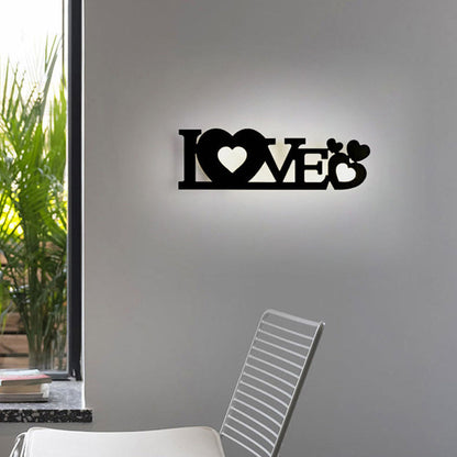 Letters Antler Decoration Iron Acrylic LED Wall Sconce Lamp