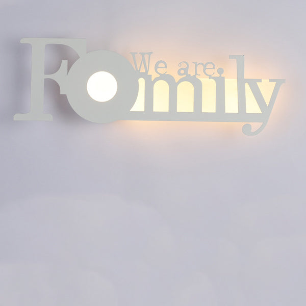 Letters Antler Decoration Iron Acrylic LED Wall Sconce Lamp
