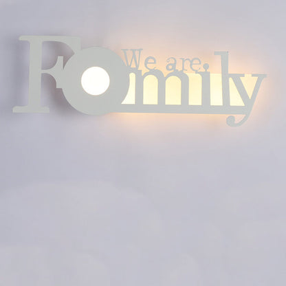 Letters Antler Decoration Iron Acrylic LED Wall Sconce Lamp
