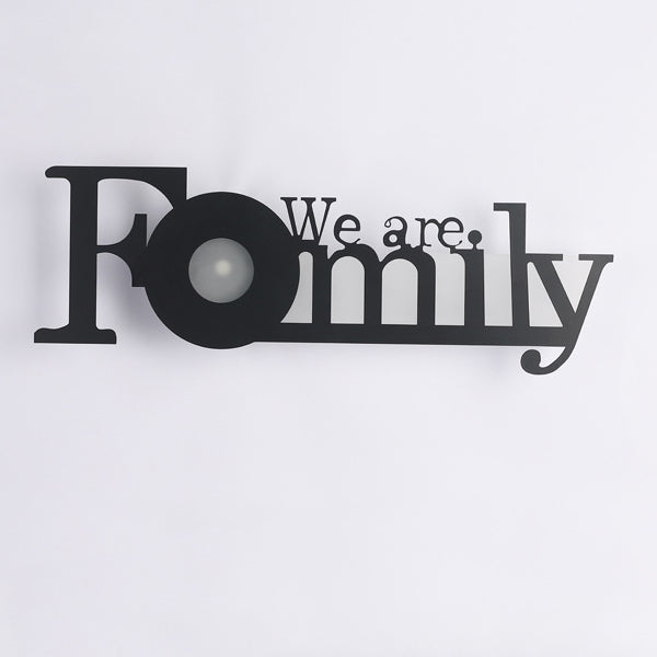 Letters Antler Decoration Iron Acrylic LED Wall Sconce Lamp