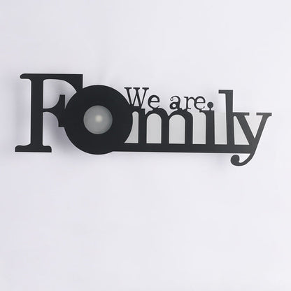 Letters Antler Decoration Iron Acrylic LED Wall Sconce Lamp