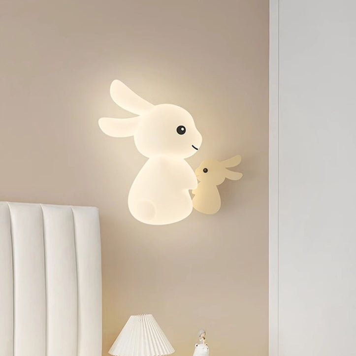 Creative Animal Rabbit Carrot PE Iron LED Wall Sconce Lamp