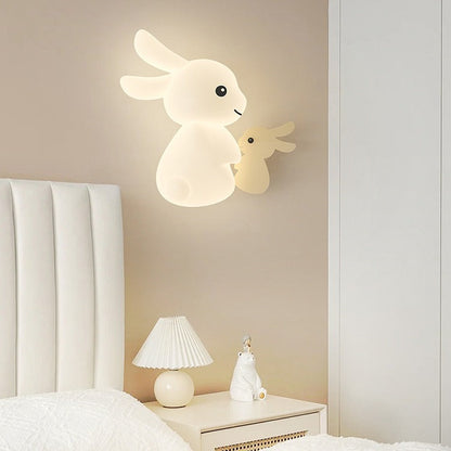 Creative Animal Rabbit Carrot PE Iron LED Wall Sconce Lamp