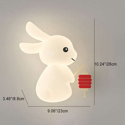 Creative Animal Rabbit Carrot PE Iron LED Wall Sconce Lamp