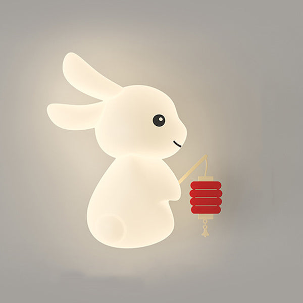 Creative Animal Rabbit Carrot PE Iron LED Wall Sconce Lamp