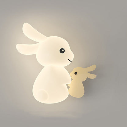 Creative Animal Rabbit Carrot PE Iron LED Wall Sconce Lamp
