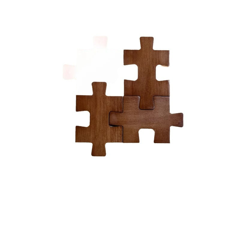 Japanese Wood Acrylic Block Puzzle LED Wall Sconce Lamp