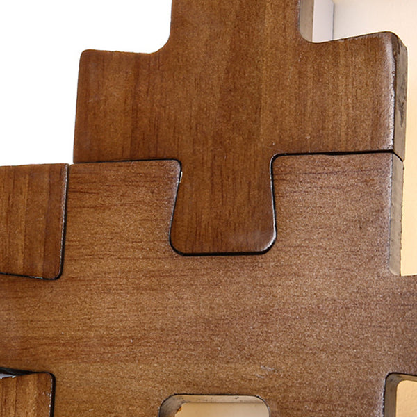 Japanese Wood Acrylic Block Puzzle LED Wall Sconce Lamp