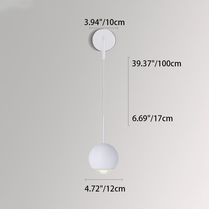 Scandinavian Globe Ball Acrylic Shade LED Wall Sconce Lamp