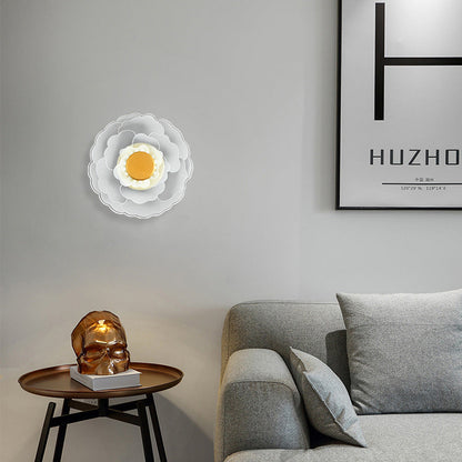 Creative Lotus Flower Iron Acrylic LED Wall Sconce Lamp