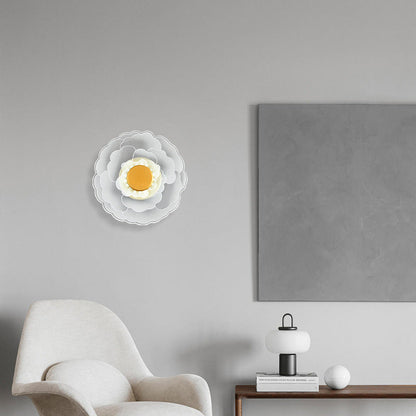 Creative Lotus Flower Iron Acrylic LED Wall Sconce Lamp