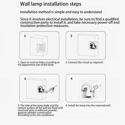 Embedded Pavilion LED Human Body Sensor Wall Sconce Lamp
