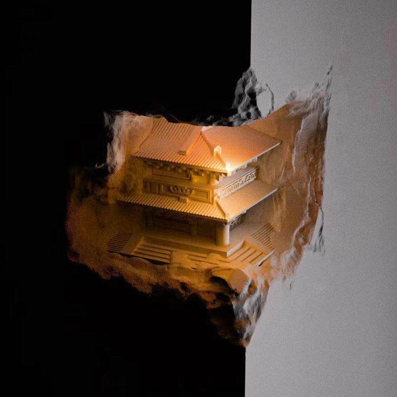 Embedded Pavilion LED Human Body Sensor Wall Sconce Lamp