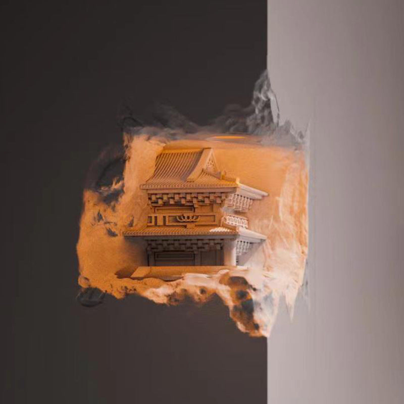 Embedded Pavilion LED Human Body Sensor Wall Sconce Lamp