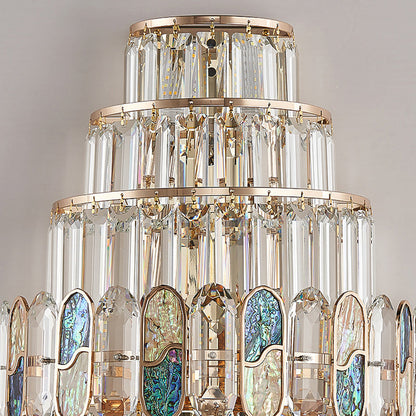 Luxury Hardware Crystal Disc 5-Light Wall Sconce Lamp