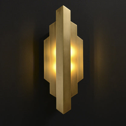 Iron Geometric Rectangle Stitching 1-Light Wall Sconce Lamp