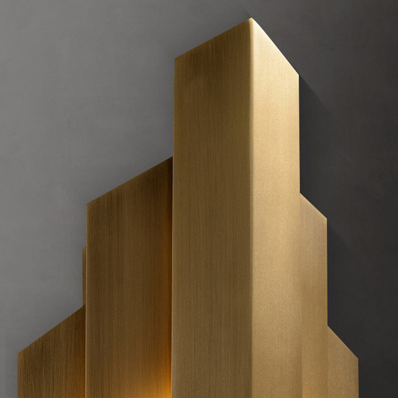 Iron Geometric Rectangle Stitching 1-Light Wall Sconce Lamp
