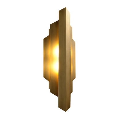Iron Geometric Rectangle Stitching 1-Light Wall Sconce Lamp