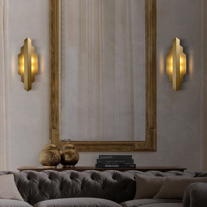Iron Geometric Rectangle Stitching 1-Light Wall Sconce Lamp