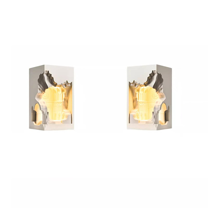 Plaster Castle Palace 1-Light Embedded Wall Sconce Lamp