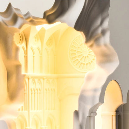 Plaster Castle Palace 1-Light Embedded Wall Sconce Lamp