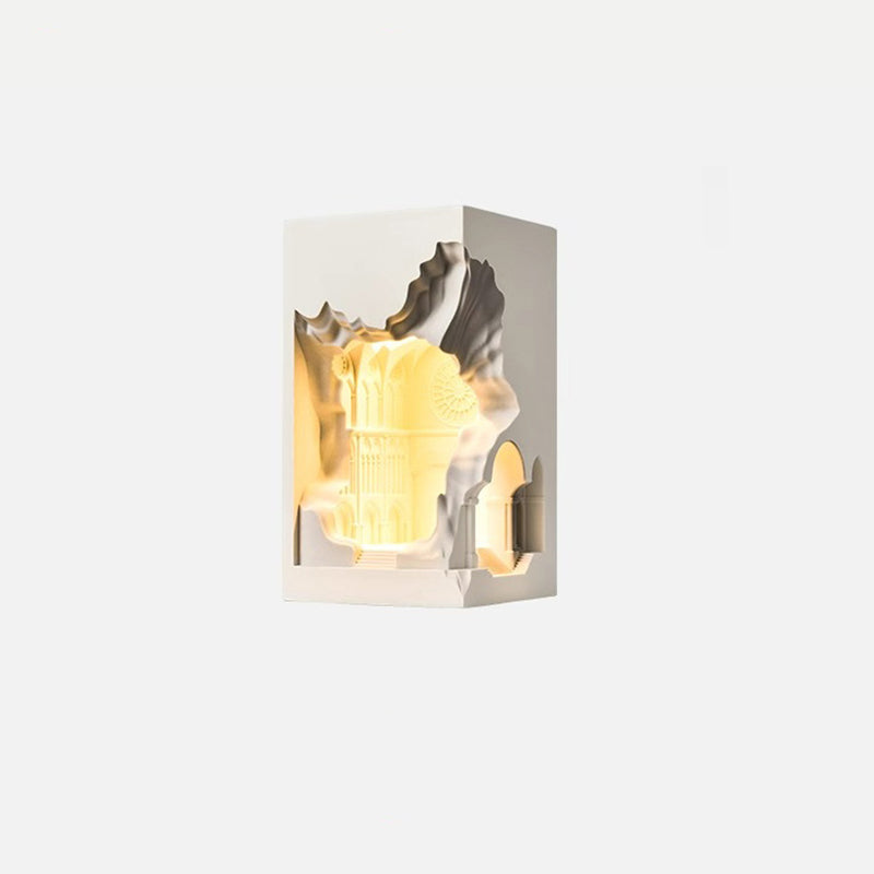 Plaster Castle Palace 1-Light Embedded Wall Sconce Lamp