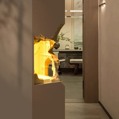 Plaster Castle Palace 1-Light Embedded Wall Sconce Lamp