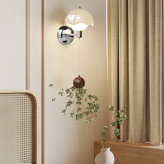 Contemporary Nordic Iron PE Round Ball LED Wall Sconce Lamp
