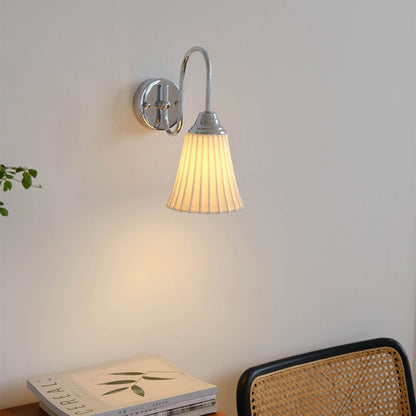 Vertical Grain Ceramic Iron 1-Light Wall Sconce Lamp