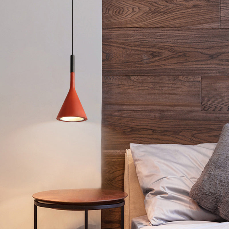 Hardware Resin Conical Shade 1-Light Wall Sconce Lamp