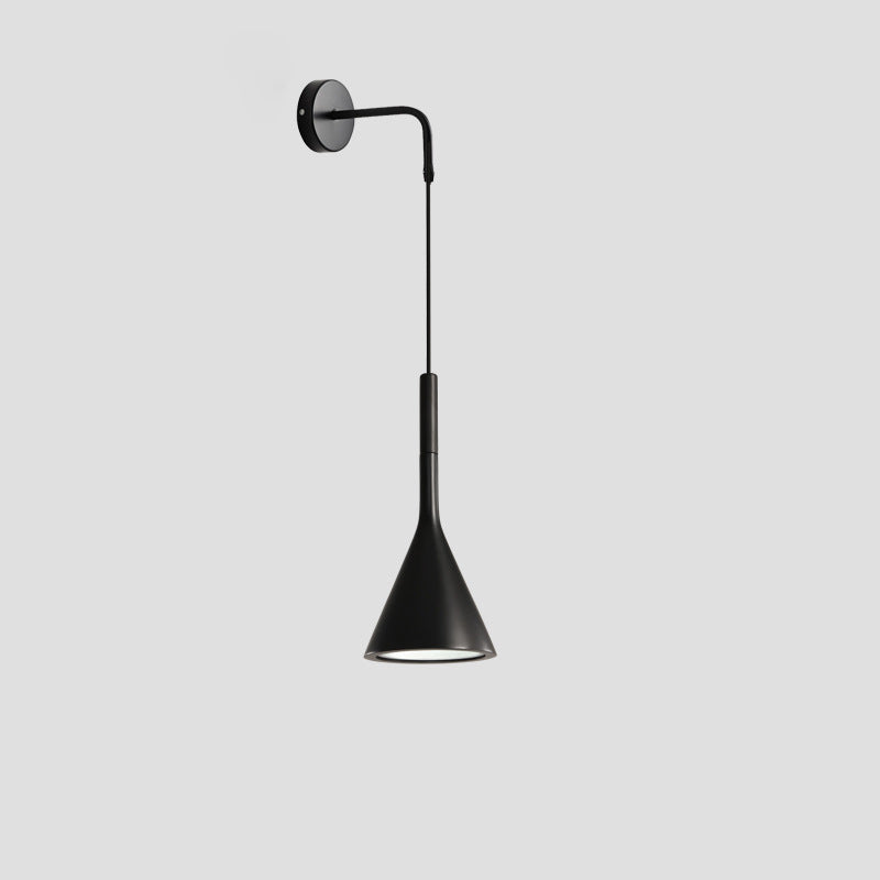 Hardware Resin Conical Shade 1-Light Wall Sconce Lamp