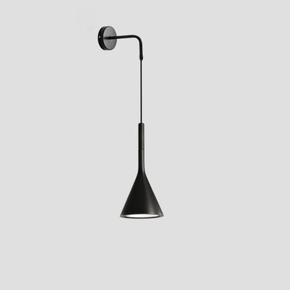 Hardware Resin Conical Shade 1-Light Wall Sconce Lamp