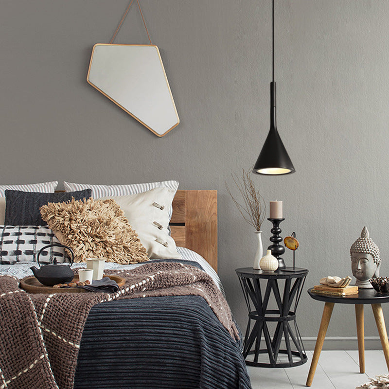 Hardware Resin Conical Shade 1-Light Wall Sconce Lamp