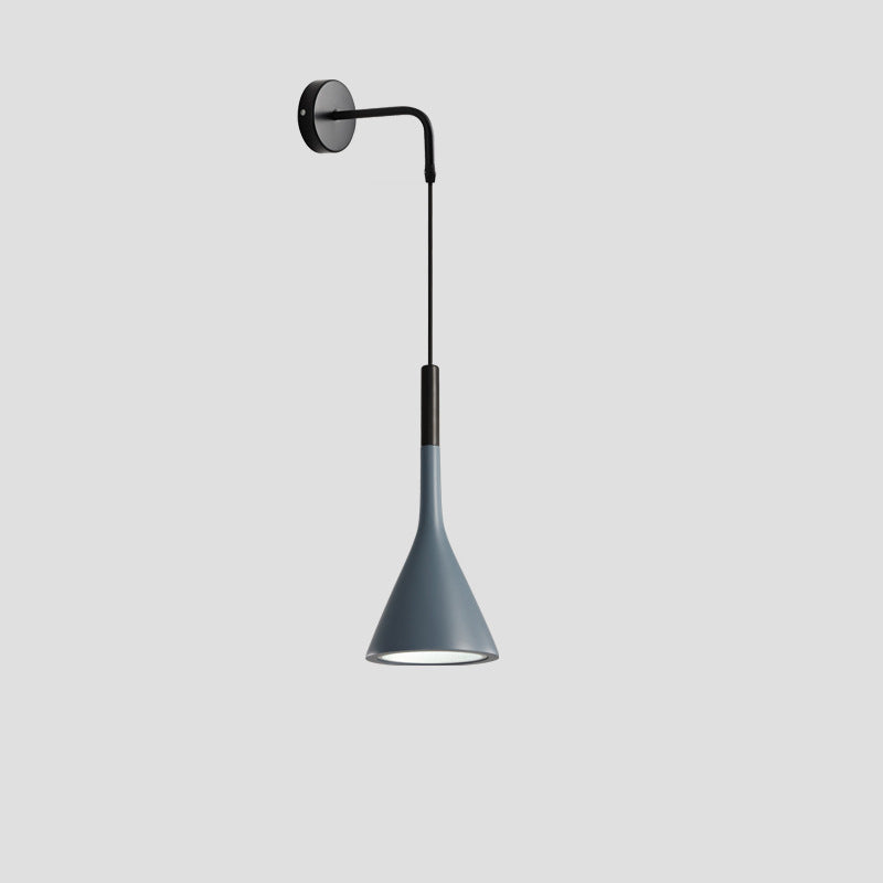 Hardware Resin Conical Shade 1-Light Wall Sconce Lamp