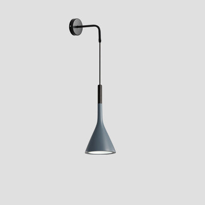 Hardware Resin Conical Shade 1-Light Wall Sconce Lamp