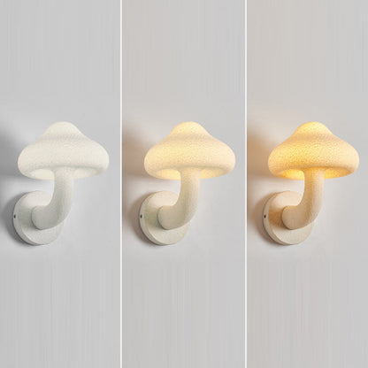 Resin Mushroom Shade Hardware 1-Light Wall Sconce Lamp