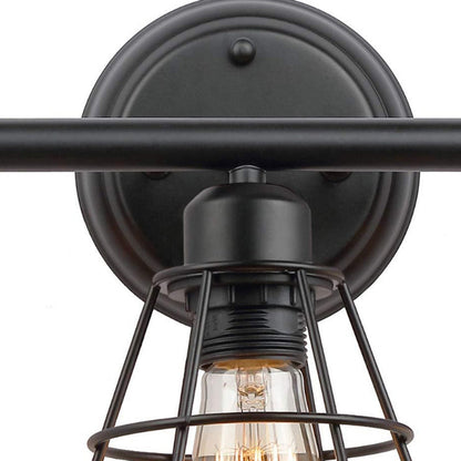 Geometrical Frame 3-Light Mirror Front Wall Sconce Lamp