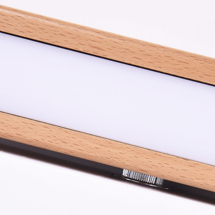Wood Long Strip LED Rotation Wall Sconce Lamp Reading Light