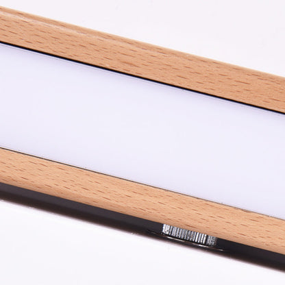 Wood Long Strip LED Rotation Wall Sconce Lamp Reading Light
