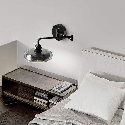 Acrylic Shade Displaceable Rocker Arm LED Wall Sconce Lamp