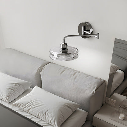 Acrylic Shade Displaceable Rocker Arm LED Wall Sconce Lamp