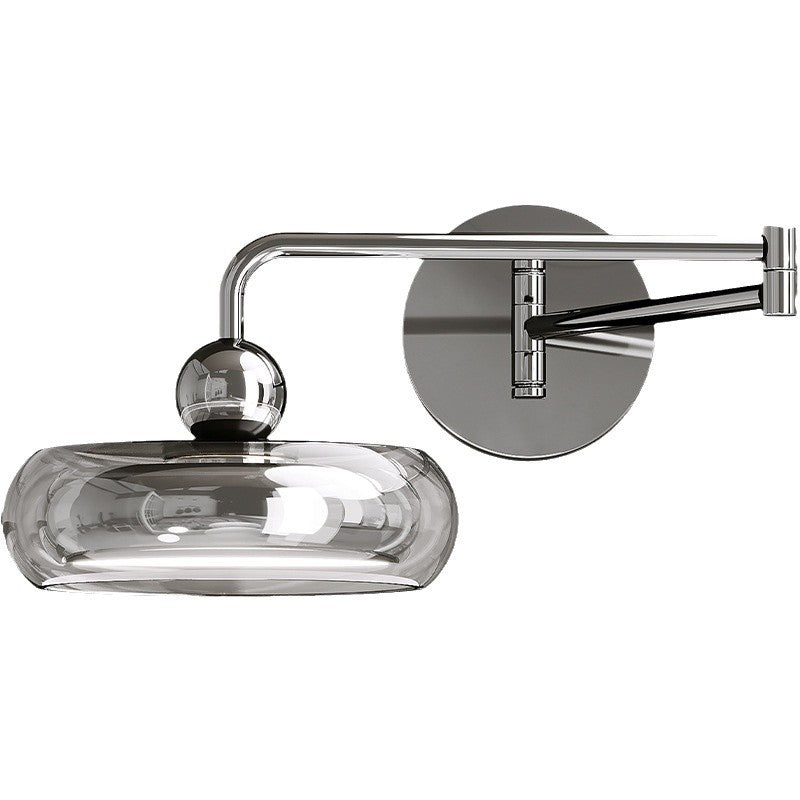 Acrylic Shade Displaceable Rocker Arm LED Wall Sconce Lamp