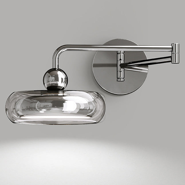 Acrylic Shade Displaceable Rocker Arm LED Wall Sconce Lamp