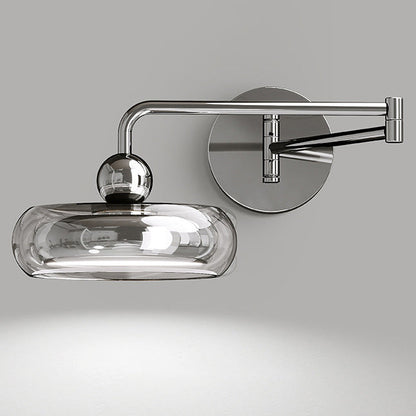 Acrylic Shade Displaceable Rocker Arm LED Wall Sconce Lamp